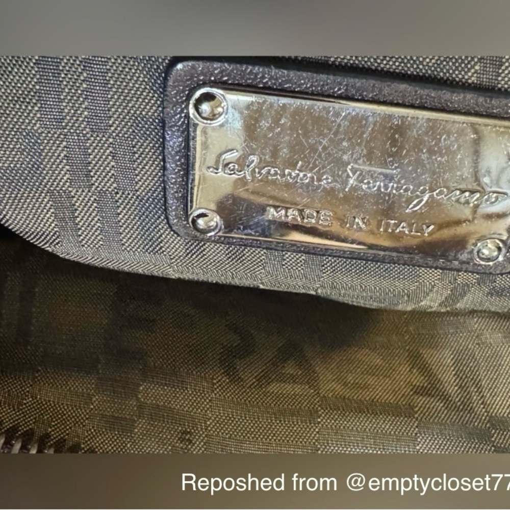 Salvatore Ferragamo Gancini Satchel in Brown Leather - Picture 9 of 16